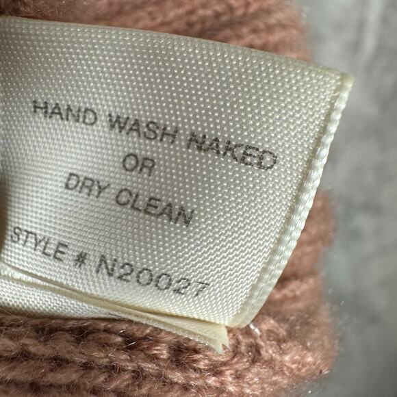 Naked Cashmere Sweater Womens Small Blush Pink All Cashmere Ribbed Boxy Oversize - Picture 7 of 8